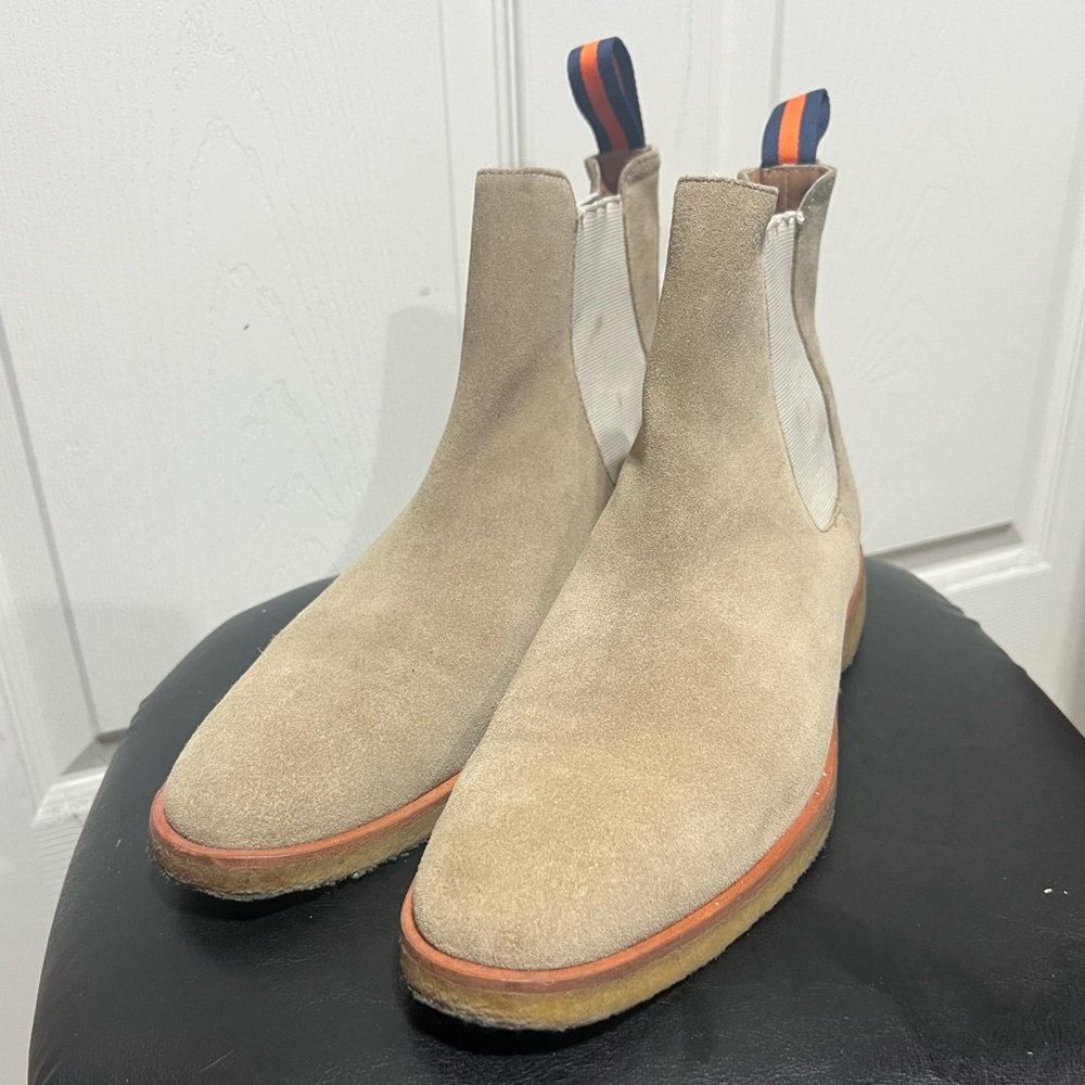 New Republic Sonoma Suede Chelsea Boots Sandstone Tan Men’s 10.5 D - Picture 3 of 13